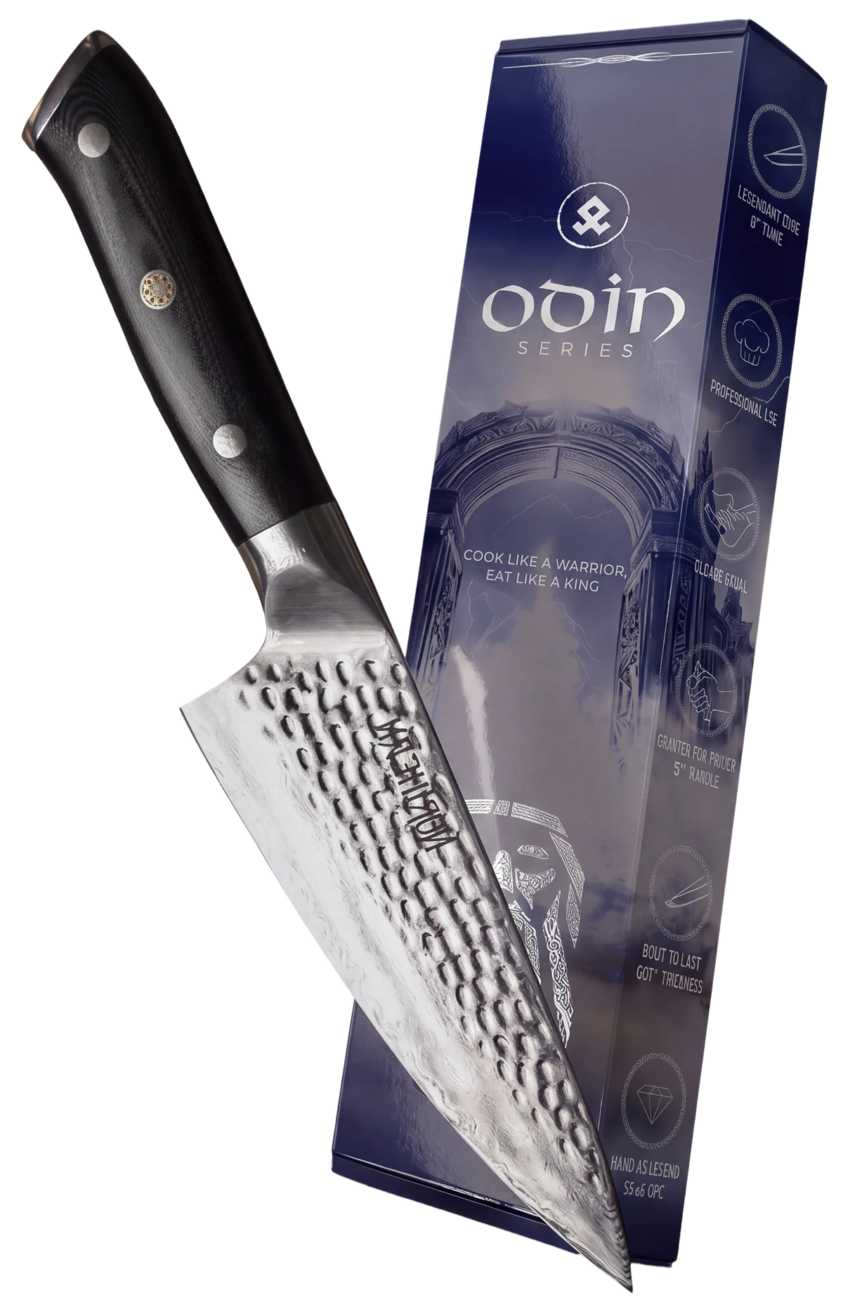 ODIN Series knife with its box